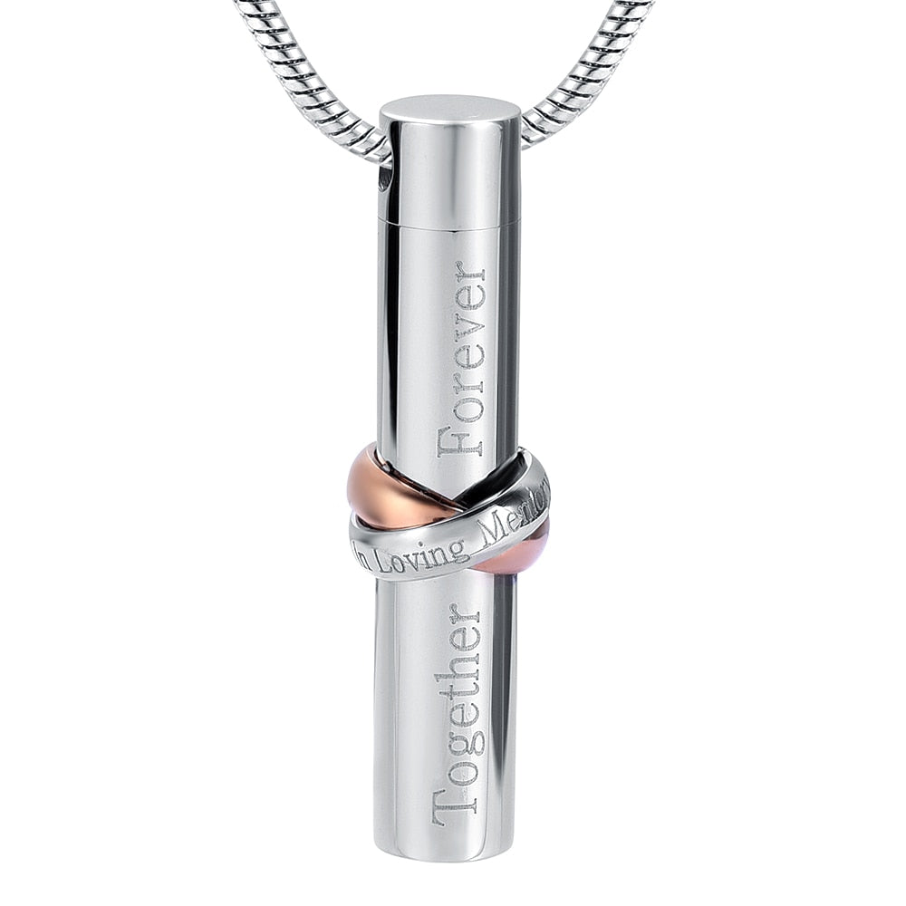 Cylinder hot sale urn necklace