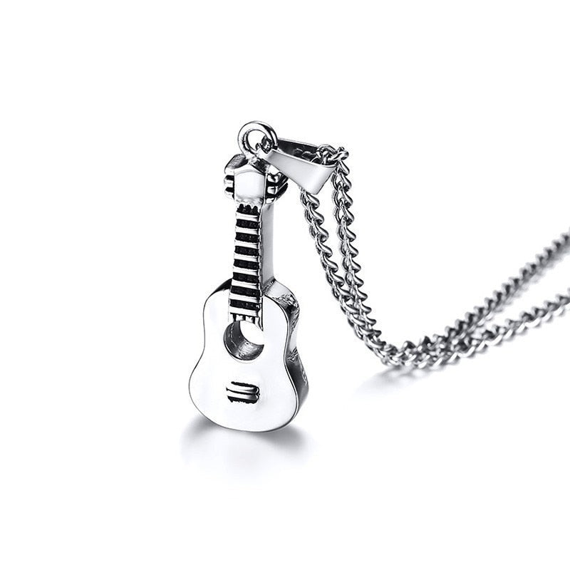 Buy 18ct Gold Over Sterling Silver Electric Guitar Pendant Necklace. Online  in India - Etsy