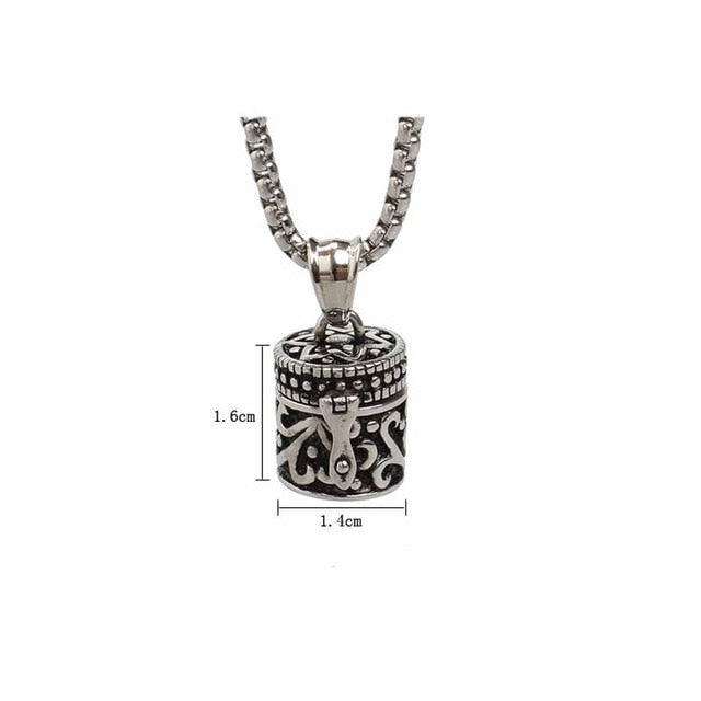 Sterling Silver Cremation Necklace Urn Necklace Prayer Box -  Hong Kong