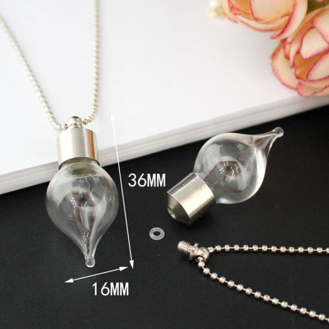 Stainless Steel Bottle Jewelry | Stainless Steel Vial Pendant | Glass  Bottle Jewelry - Necklace - Aliexpress
